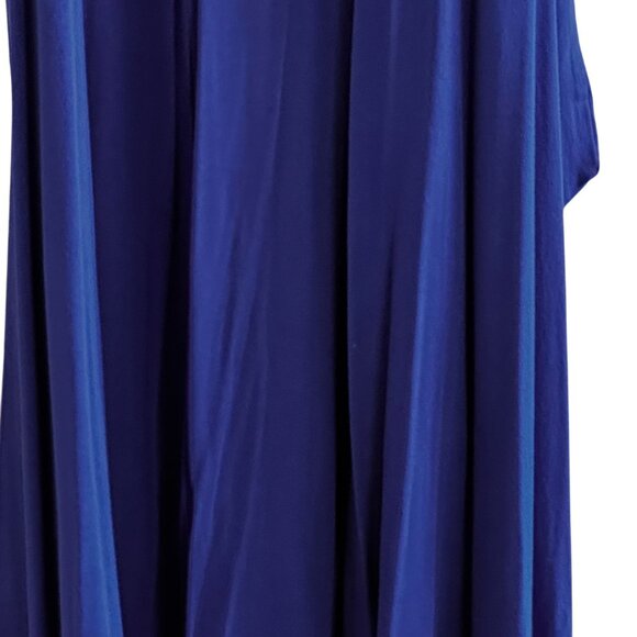INC Large Sleeveless Jumpsuit Rayon Blend Royal Blue Cross-Straps & Knot Detail - Picture 11 of 14